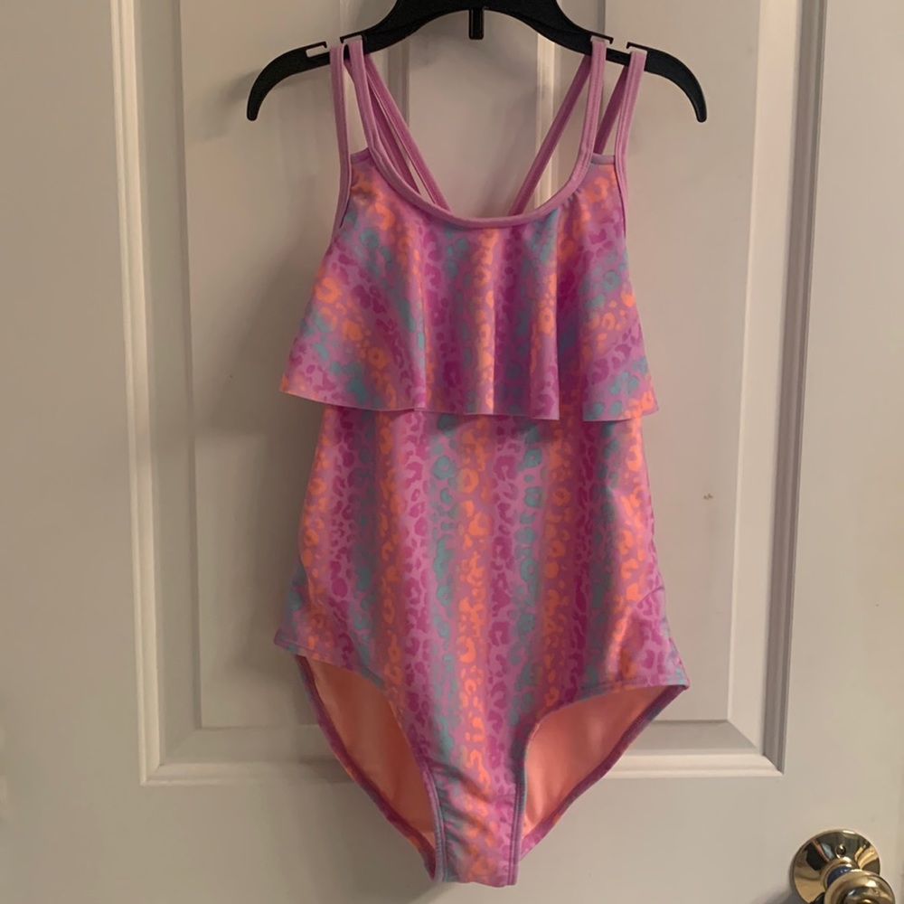 NWT-Girls Cat & Jack Multicolored One Piece Swimsuit